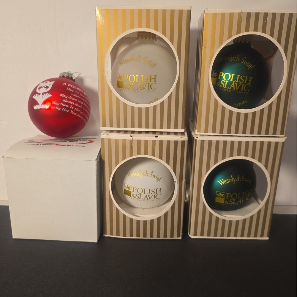 Lot of 5 Polish Christmas Ornaments Polish & Slavic Bronner's Blessing